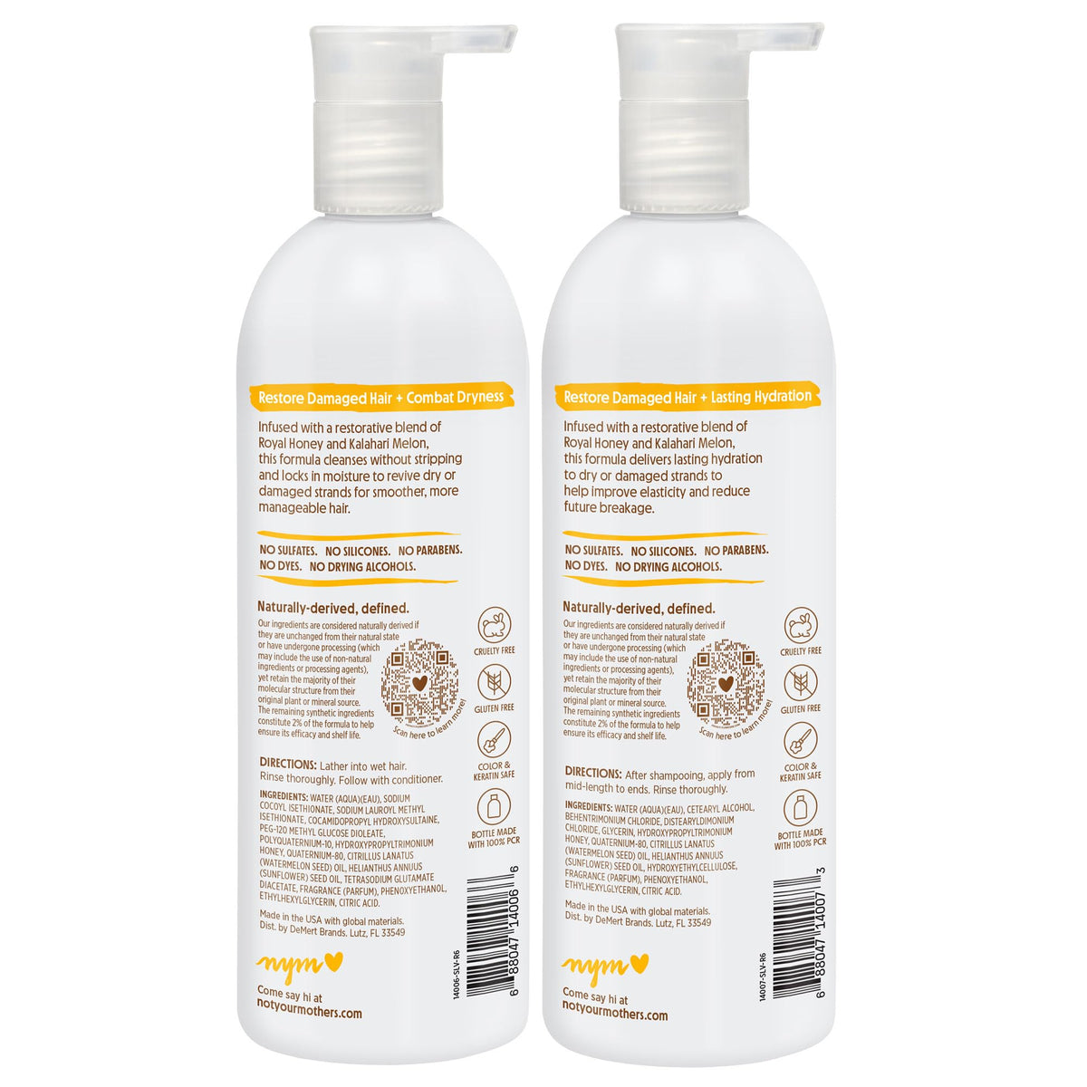 Not Your Mother's Protect & Nourish Shampoo and Conditioner on a bathroom shelf