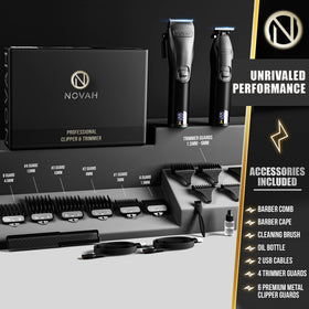 NOVAH Grooming hair clipper set side view
