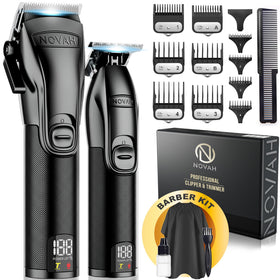 NOVAH Grooming Professional Hair Clippers Set front view