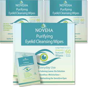 NOVEHA 180PCs Eyelid & Lash Wipes packaging front view