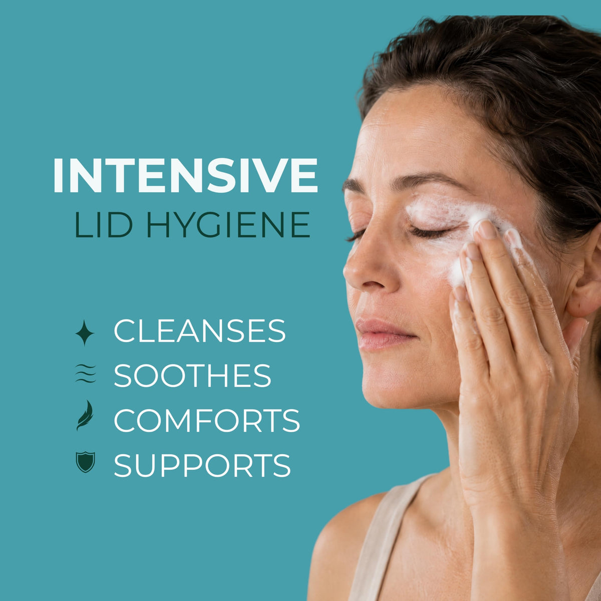 NOVEHA cleanser foam texture on hand