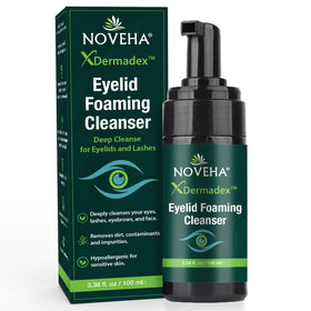 NOVEHA Extra Strength Tea Tree Eyelid & Face Foaming Cleanser front view