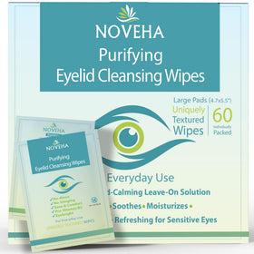 NOVEHA Eyelid & Lash Wipes packaging front view