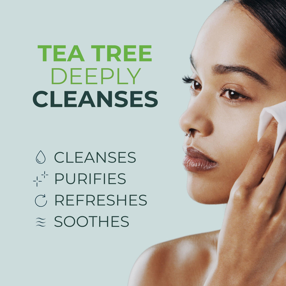 NOVEHA eyelid wipes with green tea and chamomile ingredients