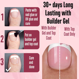 NOVO OVO Fake Toe Nail Tips Baby Pink packaging
