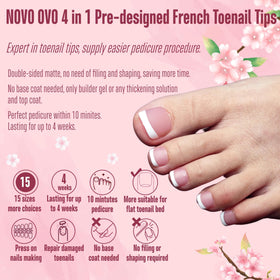 NOVO OVO nail tips in assorted sizes for toes