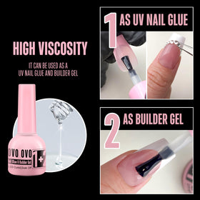 NOVO OVO Pink Bottle Builder Gel close-up