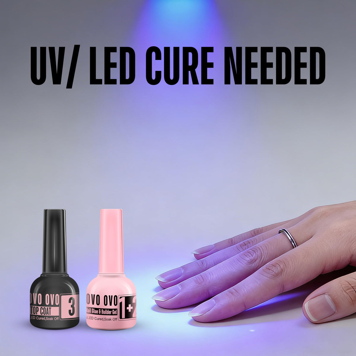 NOVO OVO UV Nail Glue and Builder Gel Kit packaging