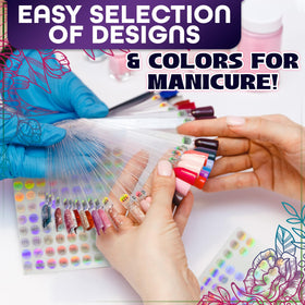 Novsix nail swatch sticks with rhinestones and charms