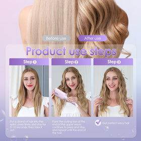 NOVUS Curling Iron Hair Crimper Waver side view showing ergonomic handle