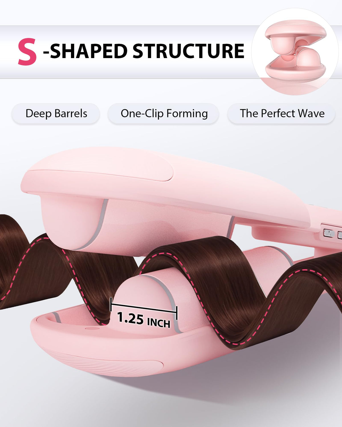 NOVUS Curling Iron with temperature display