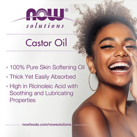 NOW Foods Castor Oil 16 oz bottle top view