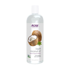 NOW Foods Liquid Coconut Oil 16-Ounce front view