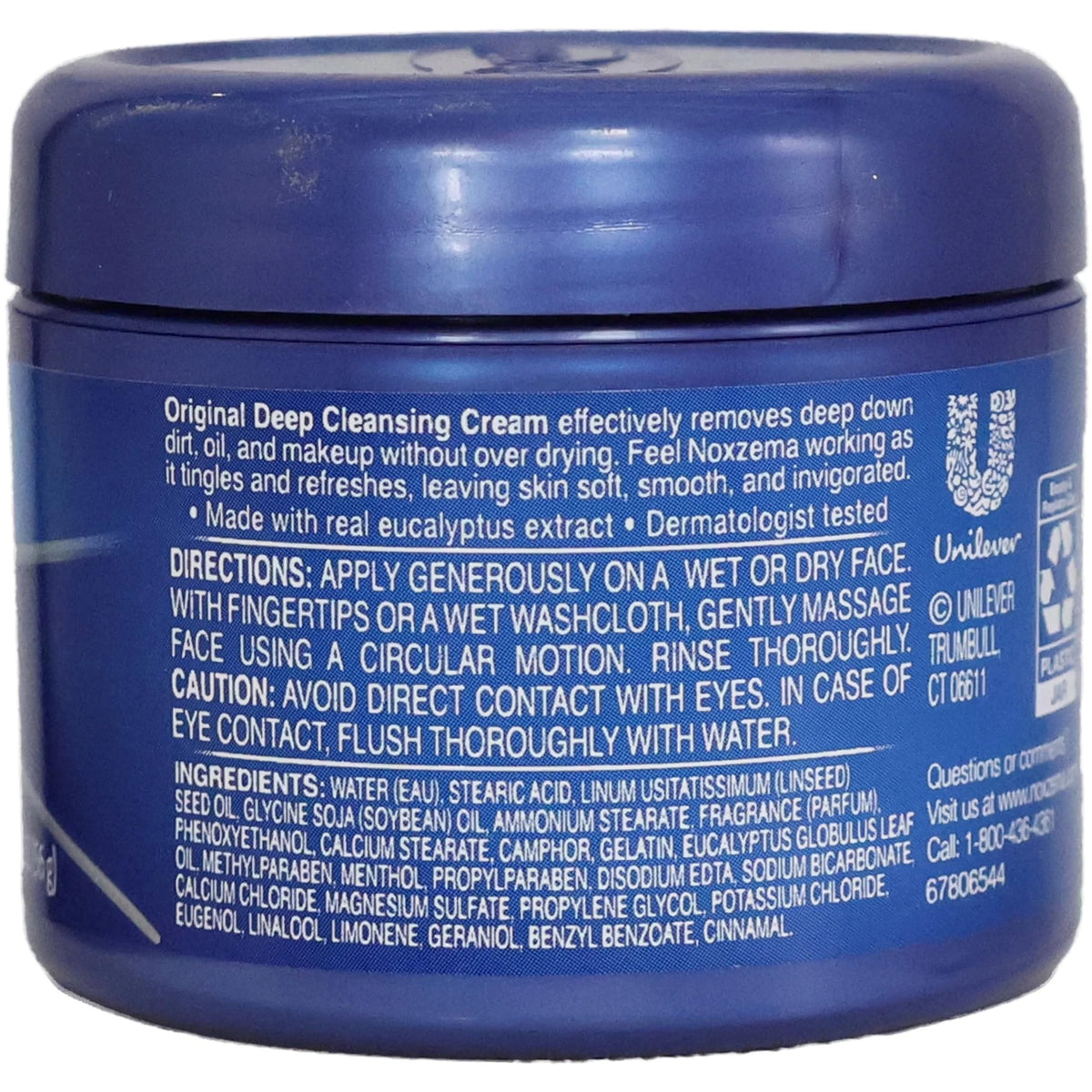 Noxzema Original Deep Cleansing Cream 2 oz application on skin