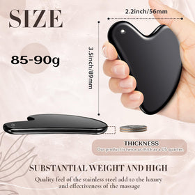 Nuanchu Gua Sha Facial Tool back view showing polished finish