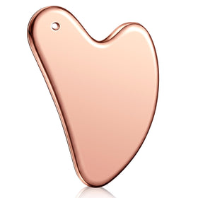 Nuanchu Gua Sha Facial Tool stainless steel pink front view