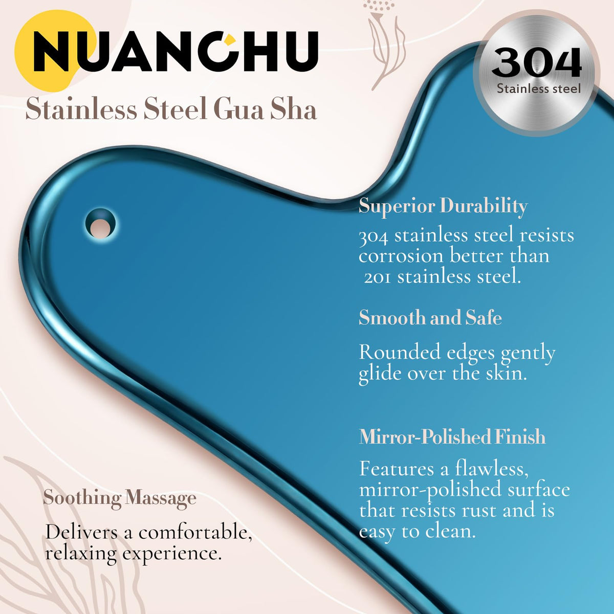 Nuanchu Gua Sha tool close-up of edges