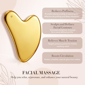 Nuanchu Gua Sha tool in use on a woman's face