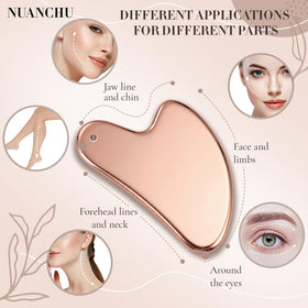 Nuanchu Gua Sha tool in use on face