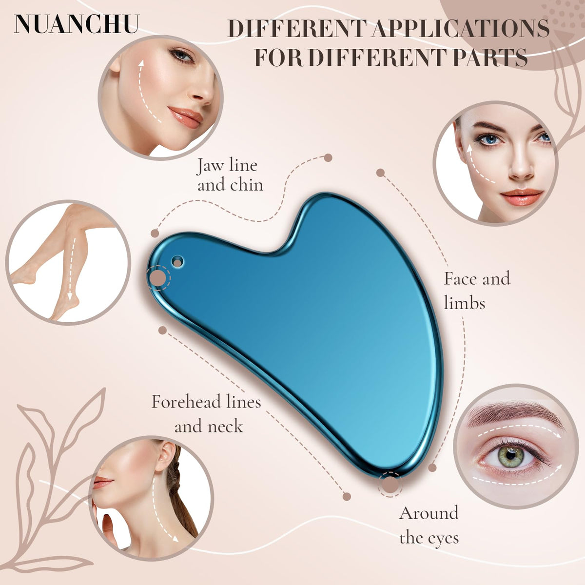 Nuanchu Gua Sha tool on a marble surface