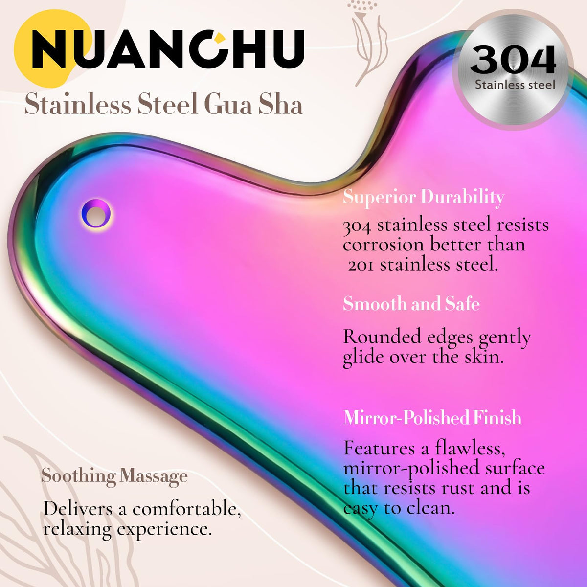 Nuanchu Gua Sha tool on a skincare setup