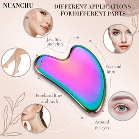 Nuanchu Gua Sha tool used on neck for massage
