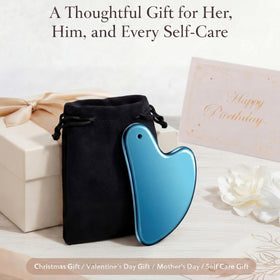 Nuanchu Gua Sha tool with facial oil