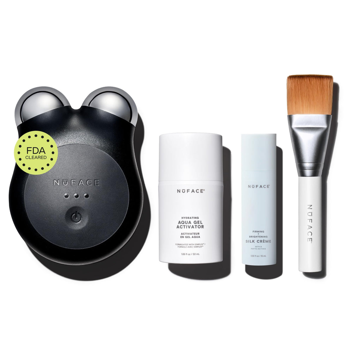NuFACE MINI+ Facial Sculpting Tool front view in Midnight Black