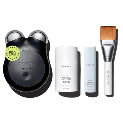 NuFACE MINI+ Facial Sculpting Tool front view in Midnight Black