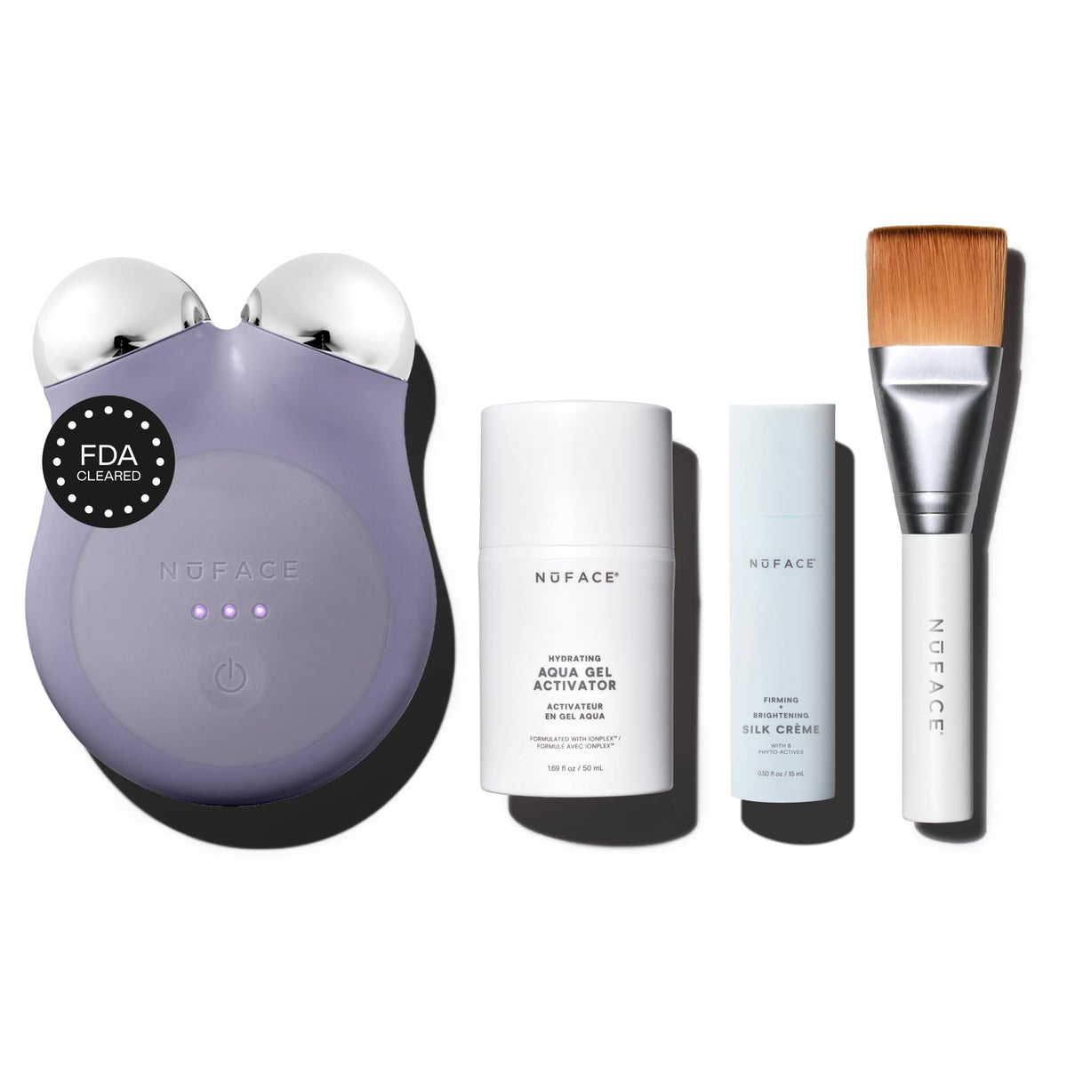 NuFACE MINI+ Facial Sculpting Tool front view in Violet Dusk