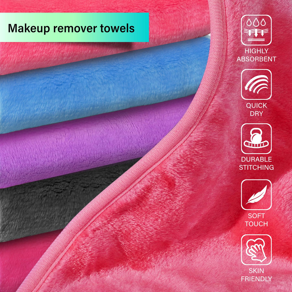 NUGILLA Makeup Remover Cloth hanging loop for storage