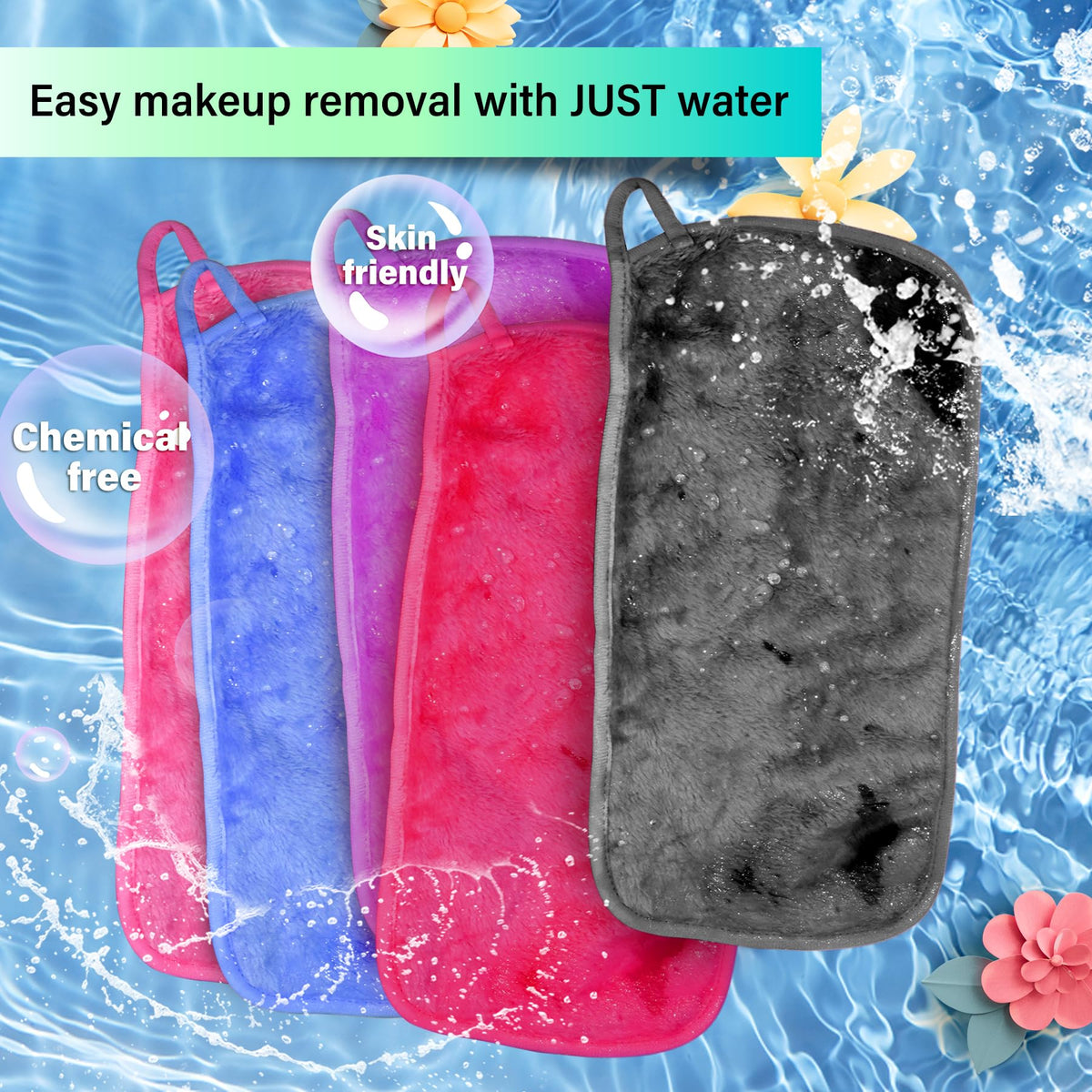 NUGILLA Makeup Remover Cloths showing size comparison