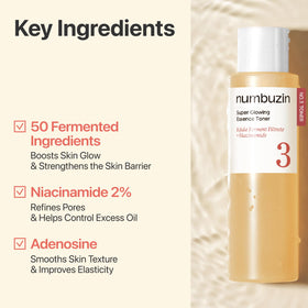 numbuzin No.3 Super Glowing Essence Toner with texture close-up