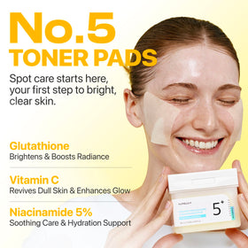 numbuzin No.5 Vitamin-Niacinamide Concentrated Pad showing embossed side