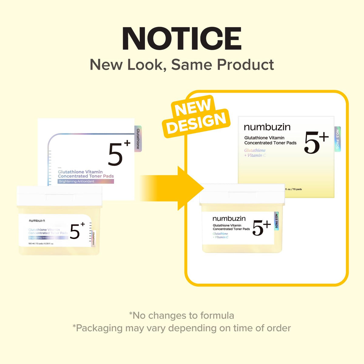 numbuzin No.5 Vitamin-Niacinamide Concentrated Pad showing smooth side