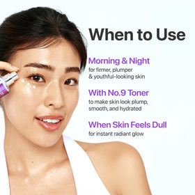 numbuzin No.9 serum on a vanity with other products