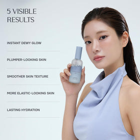 NUNA Ultra Hydrating Face Serum Spray displayed on a vanity