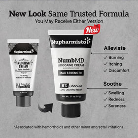 Nupharmco Numbing Cream 60ml showing texture on hand