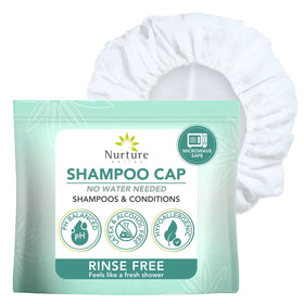 Nurture Valley Rinse Free Shampoo Cap 6 Pack front view