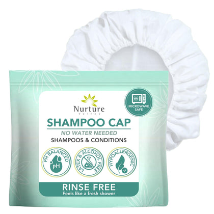Nurture Valley Rinse Free Shampoo Cap 6 Pack front view