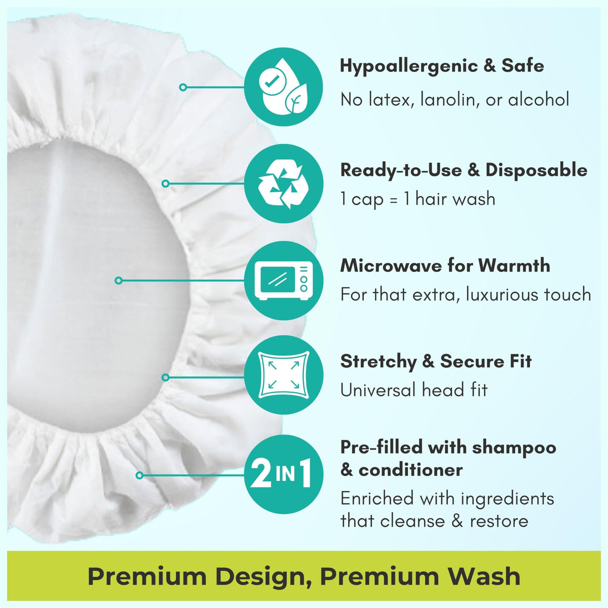 Nurture Valley shampoo cap displayed on a table