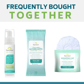 Nurture Valley Shampoo Cap displayed on a travel bag