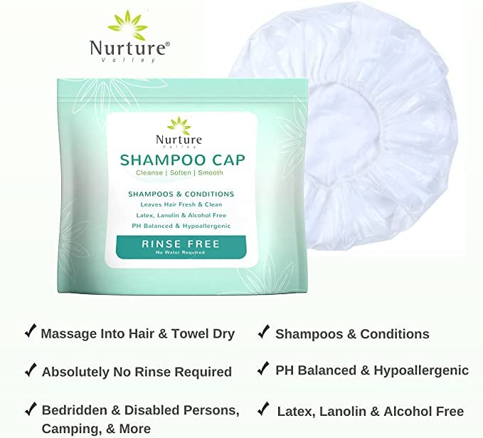 Nurture Valley Shampoo Cap packaging with product details
