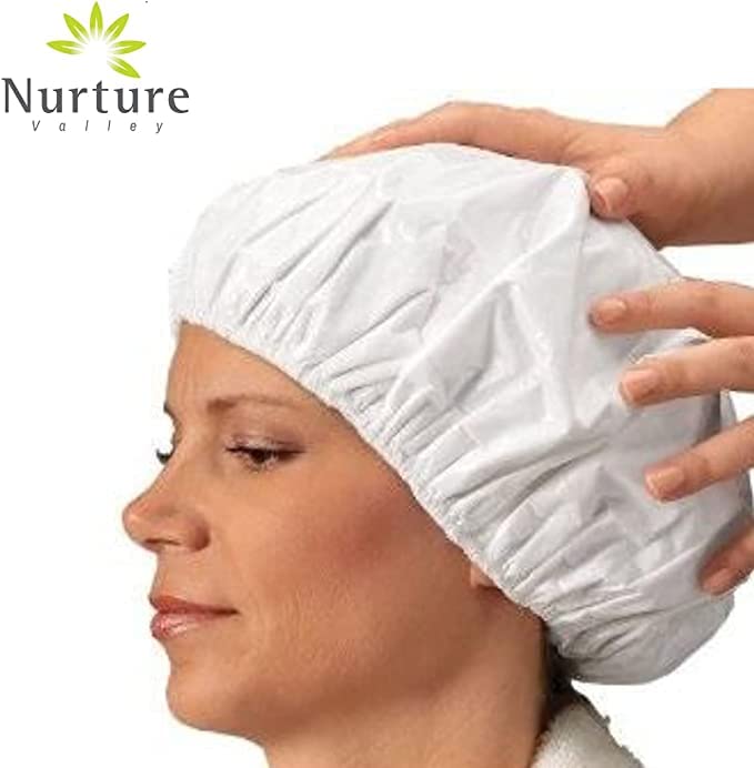 Nurture Valley Shampoo Cap showing elasticized fit