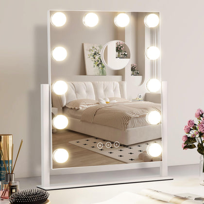 NUSVAN Vanity Makeup Mirror front view with lights