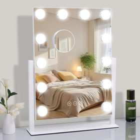 NUSVAN Vanity Makeup Mirror with LED bulbs lit