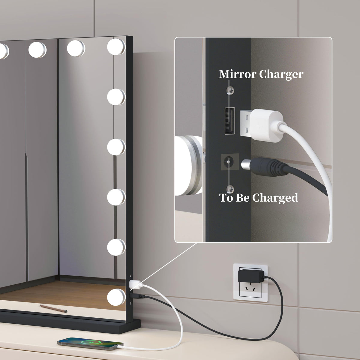 NUSVAN Vanity Mirror packaged for gifting