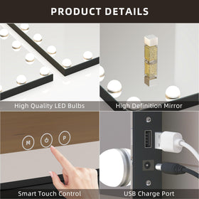 NUSVAN Vanity Mirror side view displaying elegant design