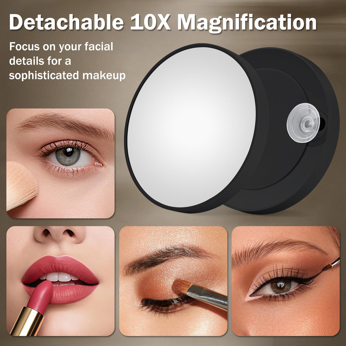 NUSVAN Vanity Mirror with lights and packaging display