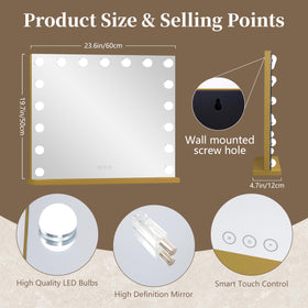 NUSVAN Vanity Mirror with Lights in a stylish bedroom setting